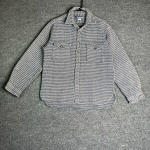 Vintage Y2K Rusty Long Sleeve Button Up Men's S Thick Shacket Surf